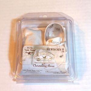 Little Things Mean a Lot SILK Christening Shoes Infant size 0